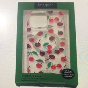 Kate Spade Cherry Design iPhone 15 Pro Max Case